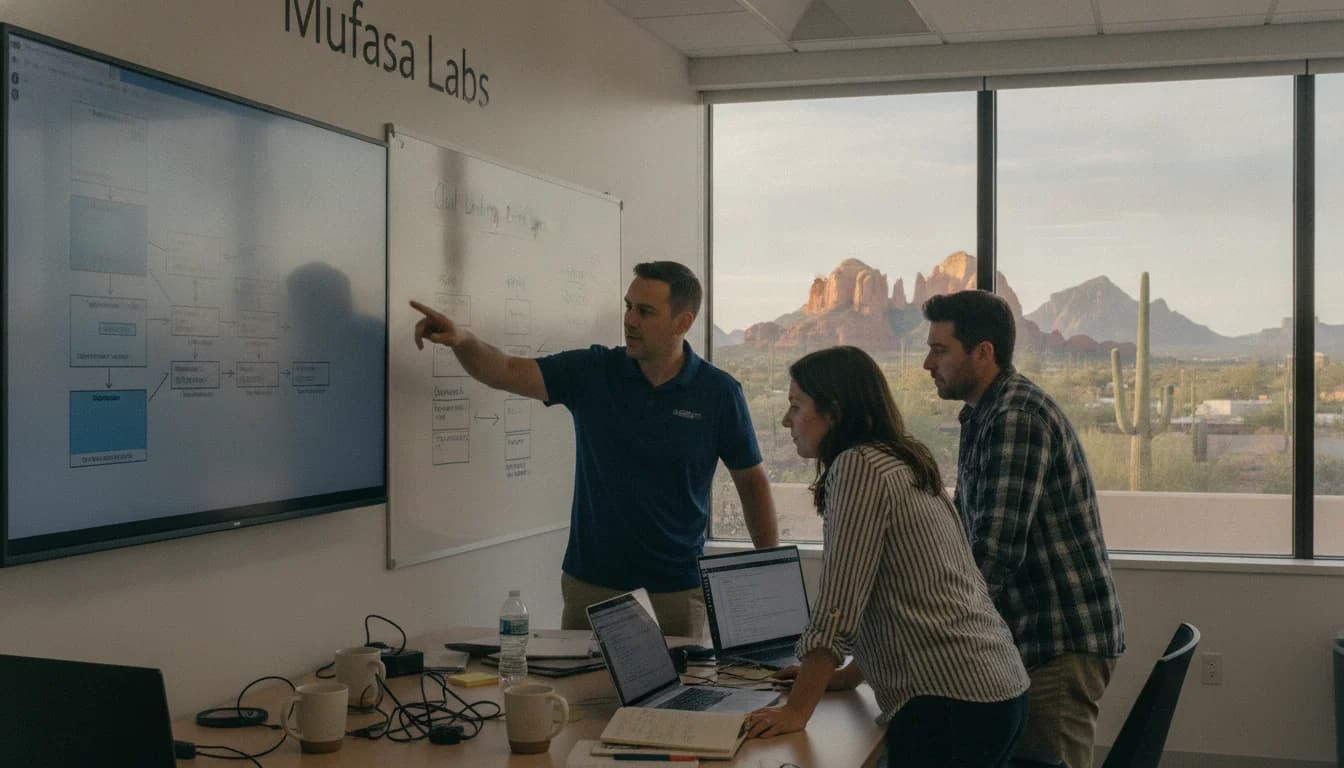 Mufasa Labs engineers at work on cloud architecture