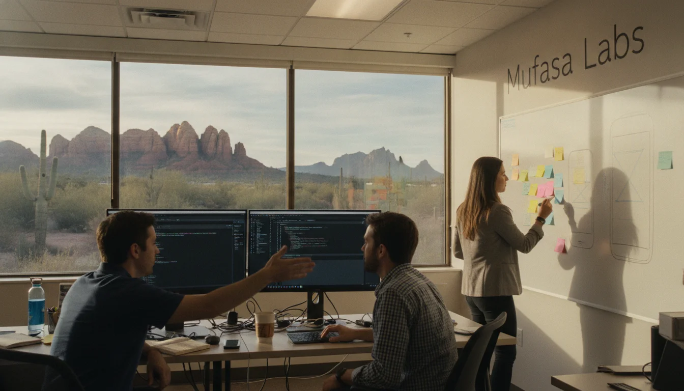 The Mufasa Labs team working on custom ai development