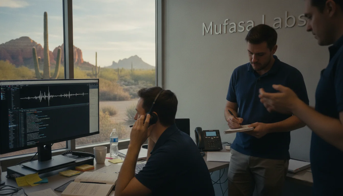 The Mufasa Labs team working on ai voice agents